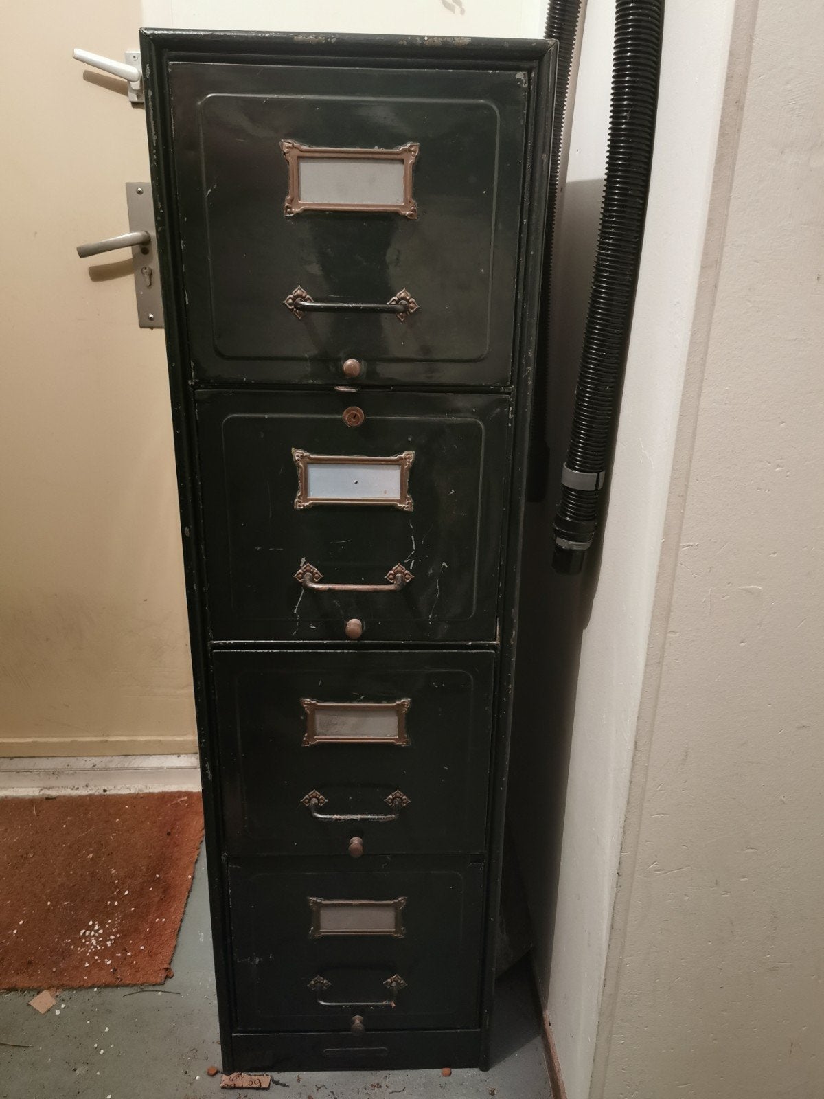 Roneo Industriële Archiefkast - Vintage Groen Metaal, Ophalen