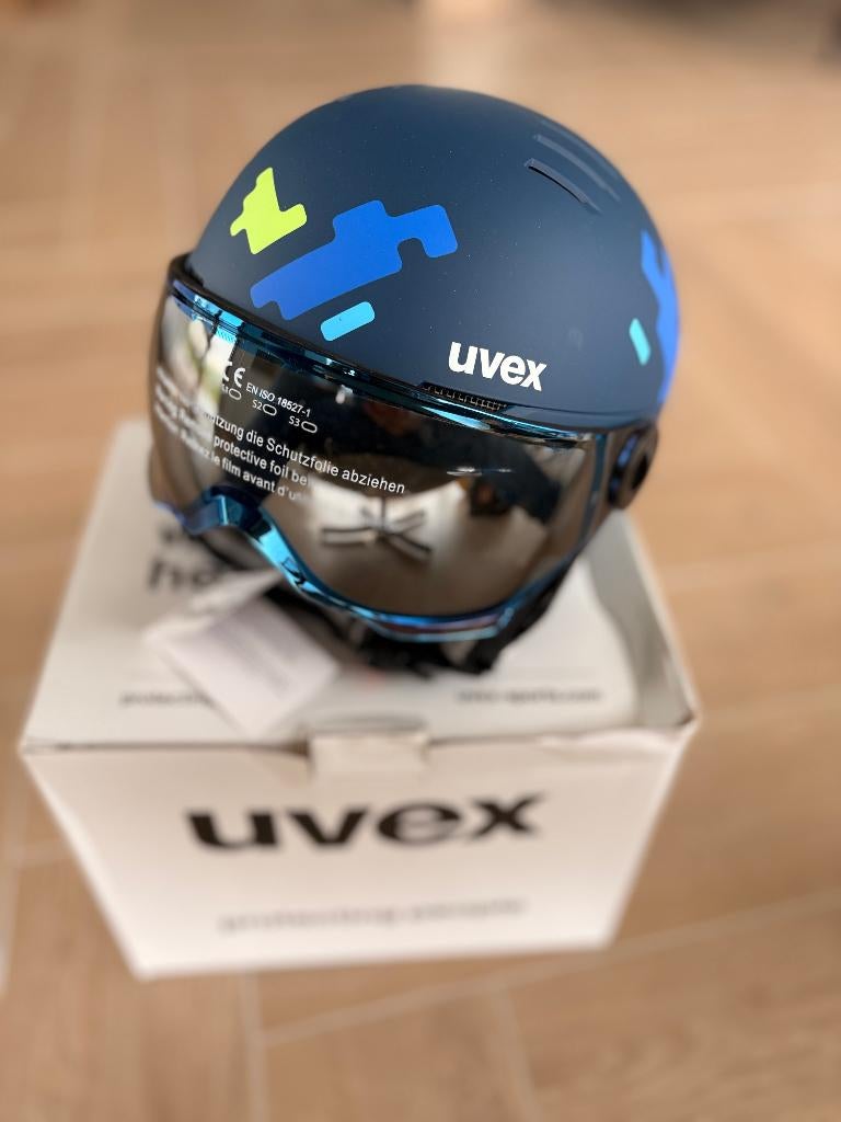Nieuw: Uvex rocket jr visor ski/snowboard helm, 51-55 cm, Overige merken, Overige typen, Nieuw, Ophalen of Verzenden