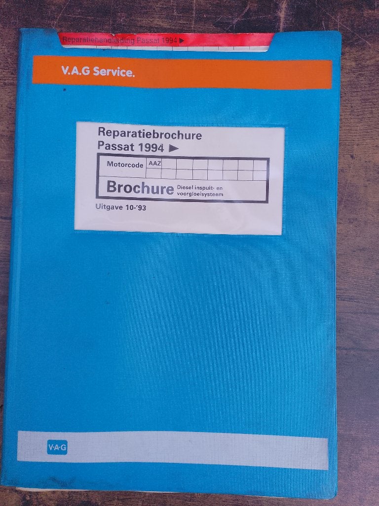 Vw Passat B4 dealer werkplaatsboek Inspuit gloeisysteem AAZ, Verzenden, Gelezen, Volkswagen