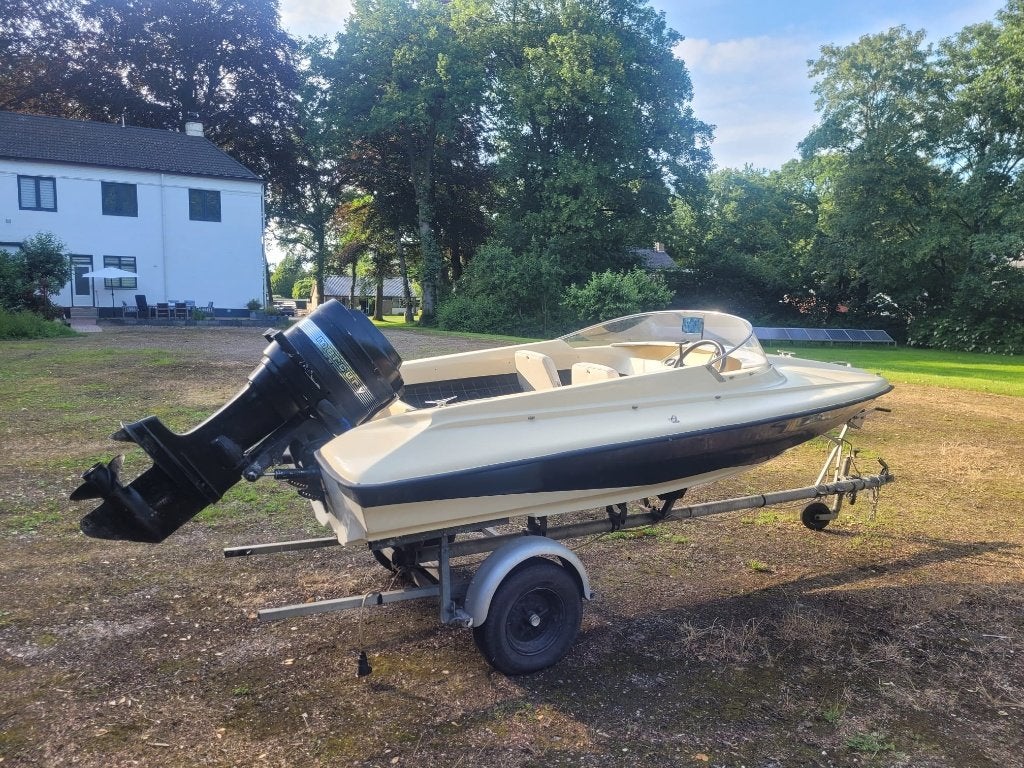 Shakespeare speedboot op trailer met 50pk Mercury, Watersport en Boten, Ophalen, Overige merken, Gebruikt, 4 m