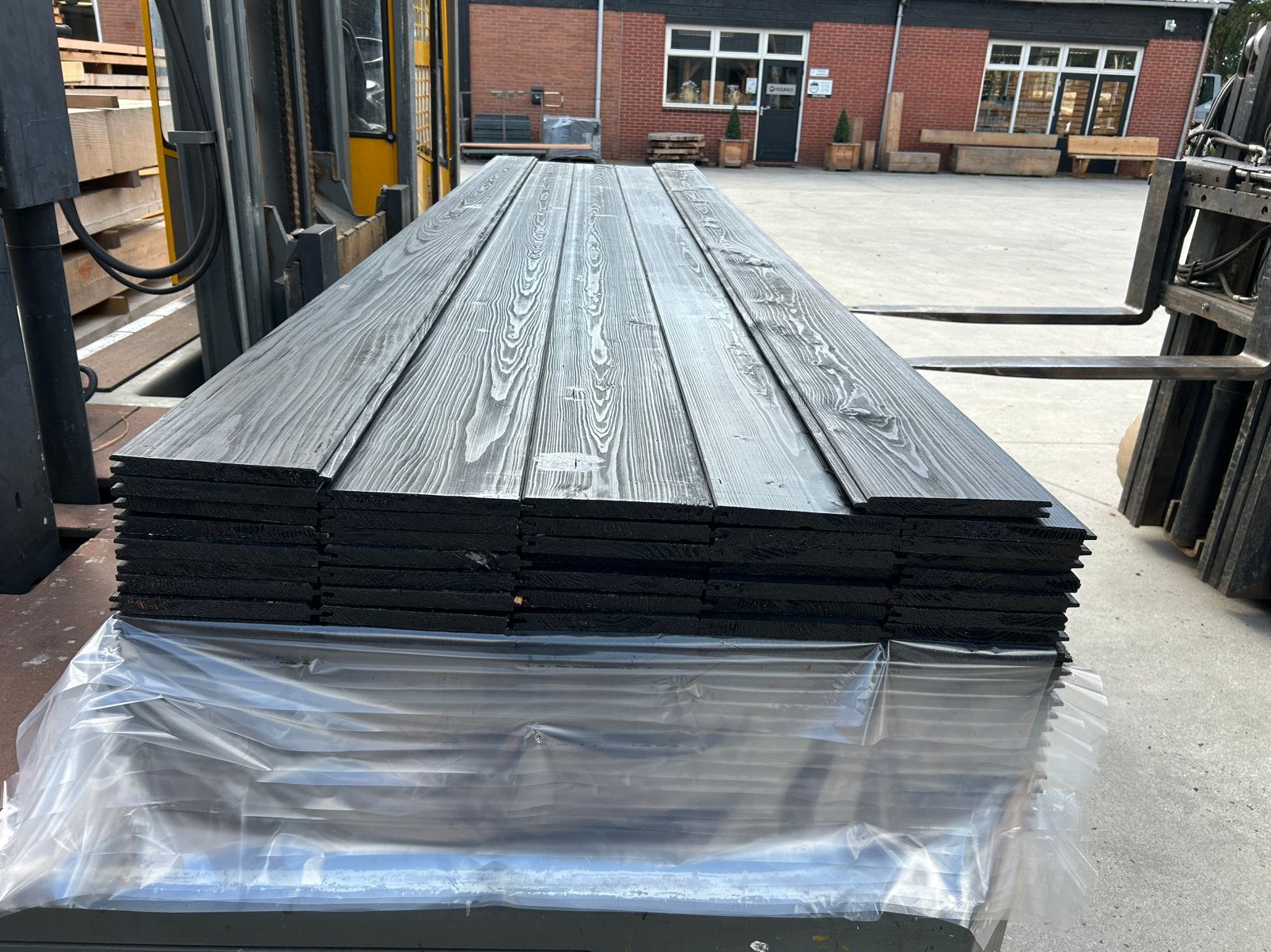 Douglas Lariks 18x185mm 400cm zwart vellingdelen mes & groef, Ophalen, Minder dan 25 mm, Nieuw, Plank