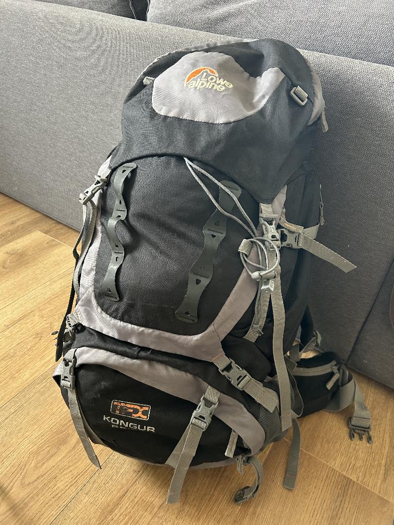Lowe Alpine backpack 65L (+10L), 40 cm of meer, Gebruikt, Trekking, 60 cm of meer