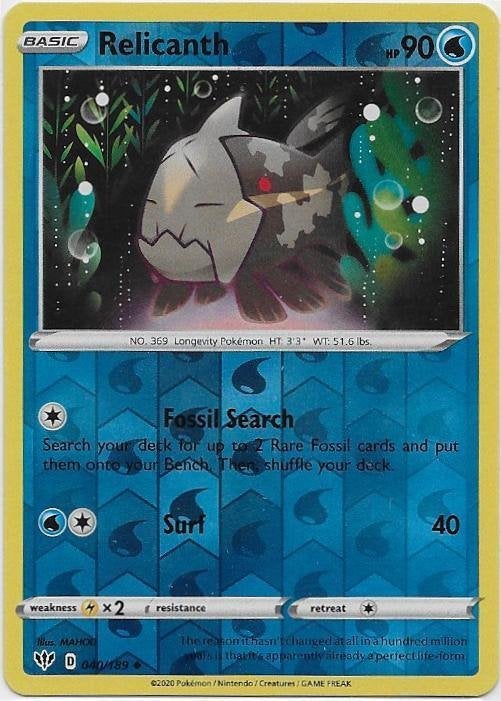 Darkness Ablaze,  Relicanth [reverse] 40/189, Verzenden, Nieuw, Losse kaart