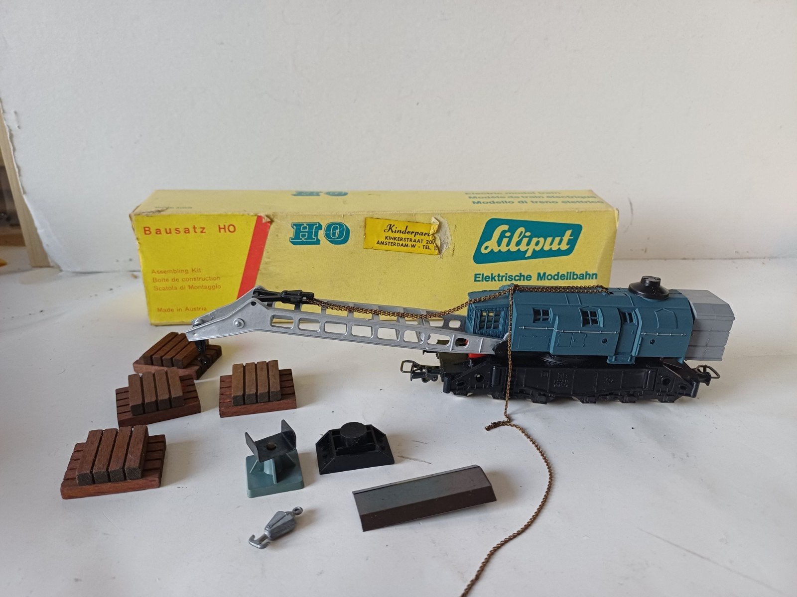 Liliput H0 210 Kranwagen Blau DB HO 1:87 To Restore Train Wa, Hobby en Vrije tijd, Gebruikt, Gelijkstroom, Wagon, Ophalen of Verzenden