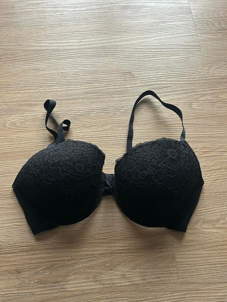Zwarte push up bh 80D H&M, Ophalen of Verzenden, Zwart, BH