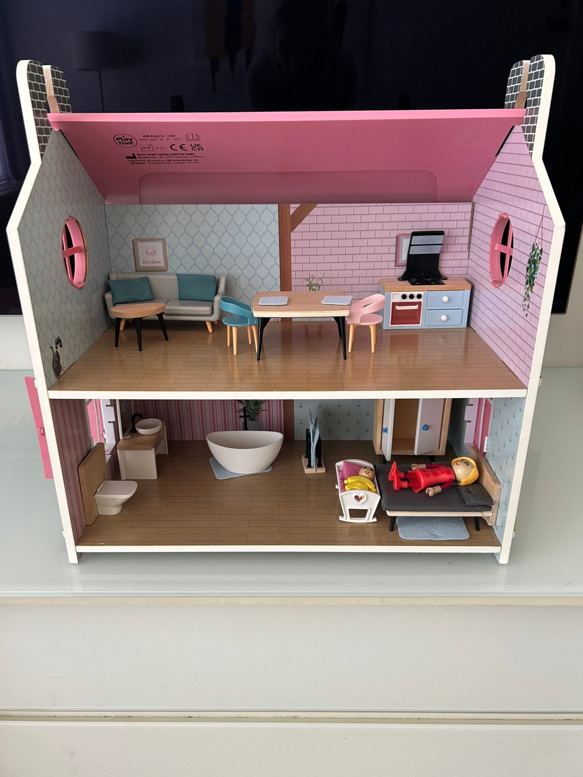 Poppenhuis.( hout), Kinderen en Baby's, Speelgoed | Poppenhuizen, Ophalen of Verzenden, Poppenhuis