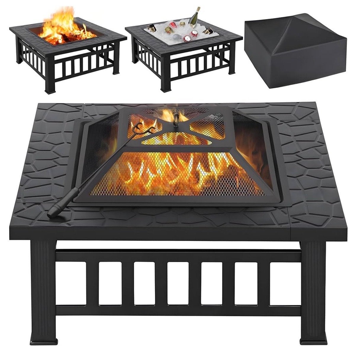 Multifunctionele BBQ/Vuurkorf & IJsemmer voor buiten, Ophalen, Gebruikt, Vuurkorf