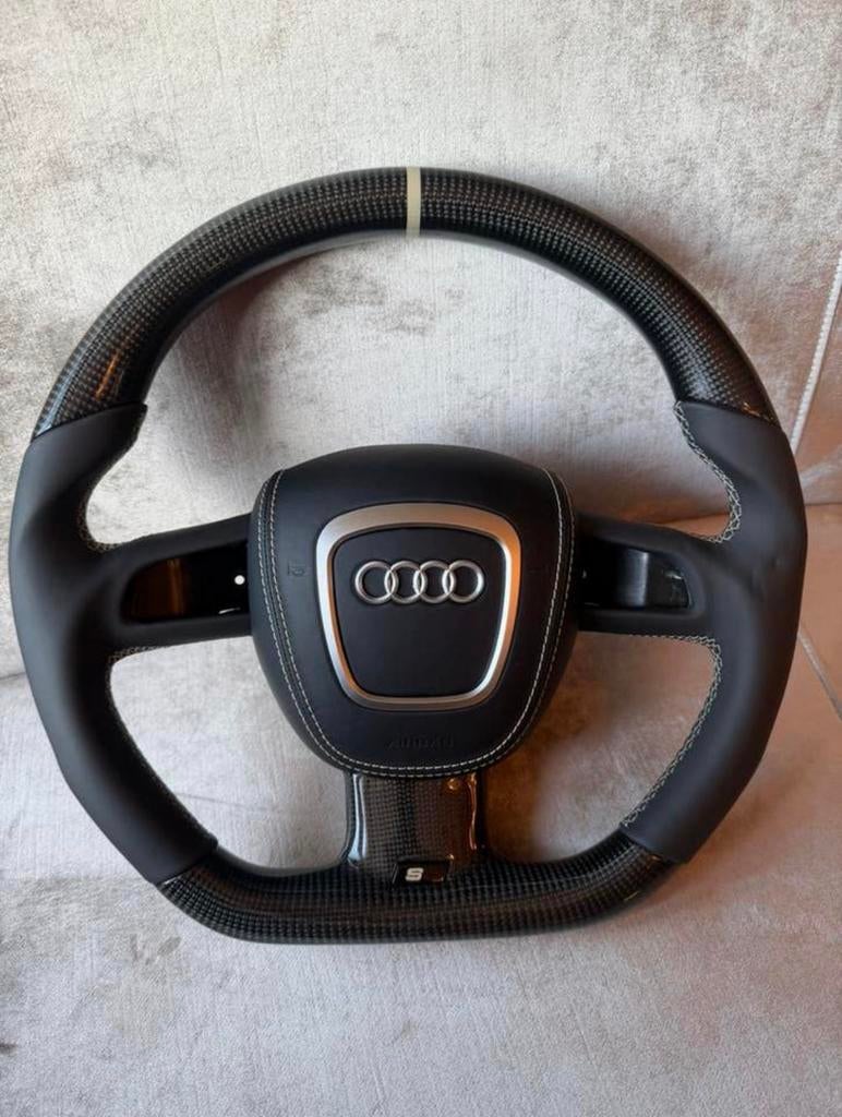 Audi A4 A5  A6 A7 A8 Q5 S-line carbon stuurwiel NIEUW!, Auto-onderdelen, Besturing, Audi, Nieuw, Ophalen of Verzenden