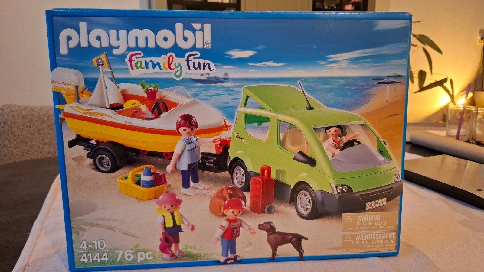 Playmobil Family Fun 4144 Auto met boot en accessoires, Ophalen of Verzenden, Gebruikt, Jongen of Meisje