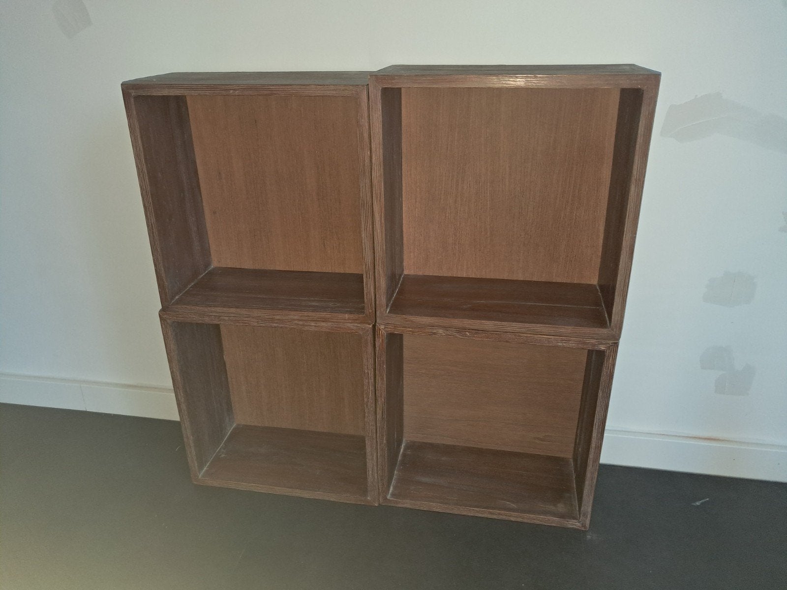 Houten kubus kastje/wandplank - 36,5x36,5x19 cm, Ophalen, Met plank(en), Minder dan 50 cm, Gebruikt