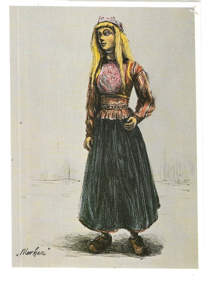 AK Zuiderzeemuseum, Enkhuizen - Marken, Klederdrachten, Verzenden, 1960 tot 1980, Ongelopen, Klederdracht