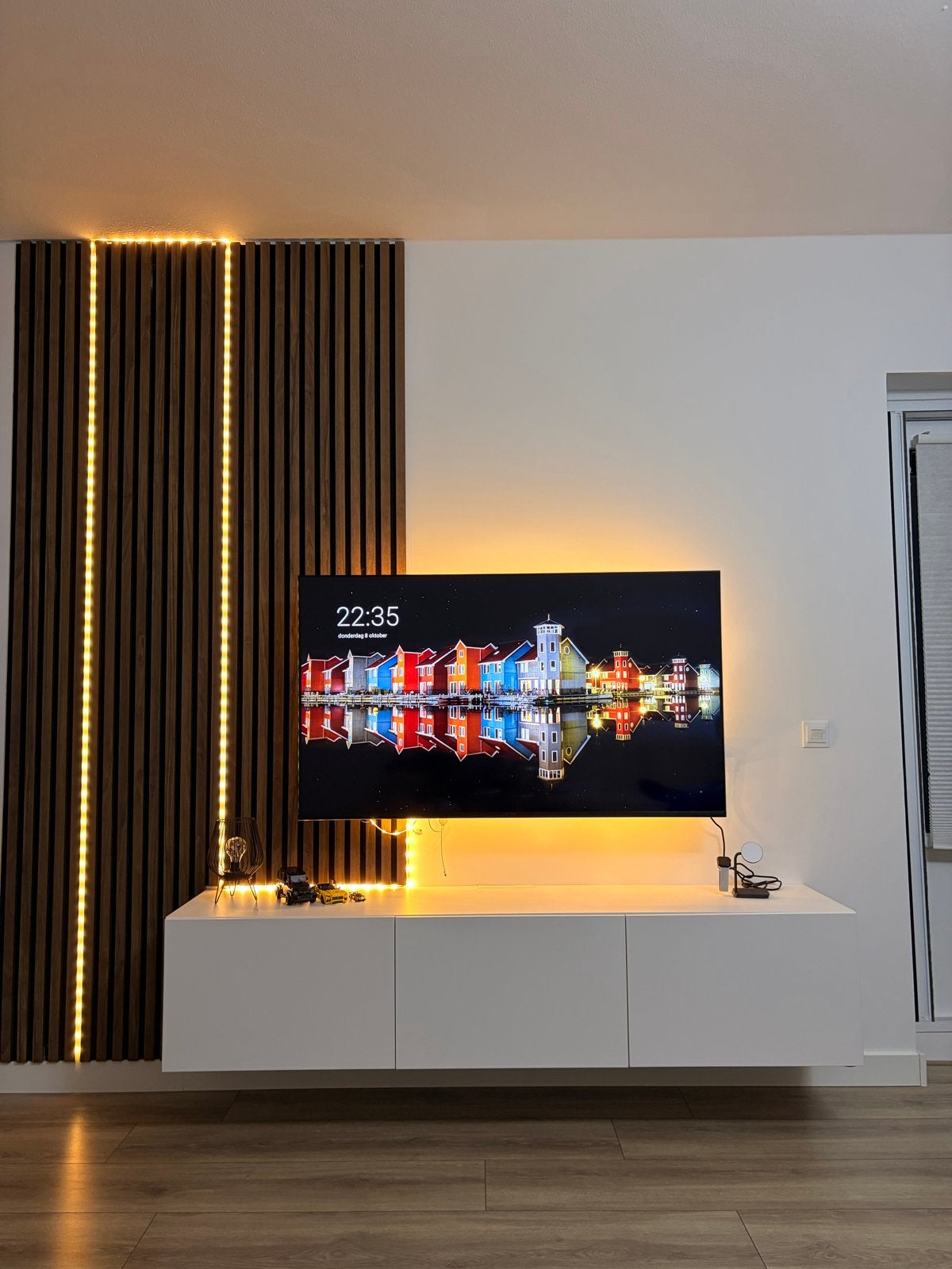 IKEA Besta TV meubel wit met Lappviken deuren, Ophalen, 150 tot 200 cm, Zo goed als nieuw, Minder dan 100 cm