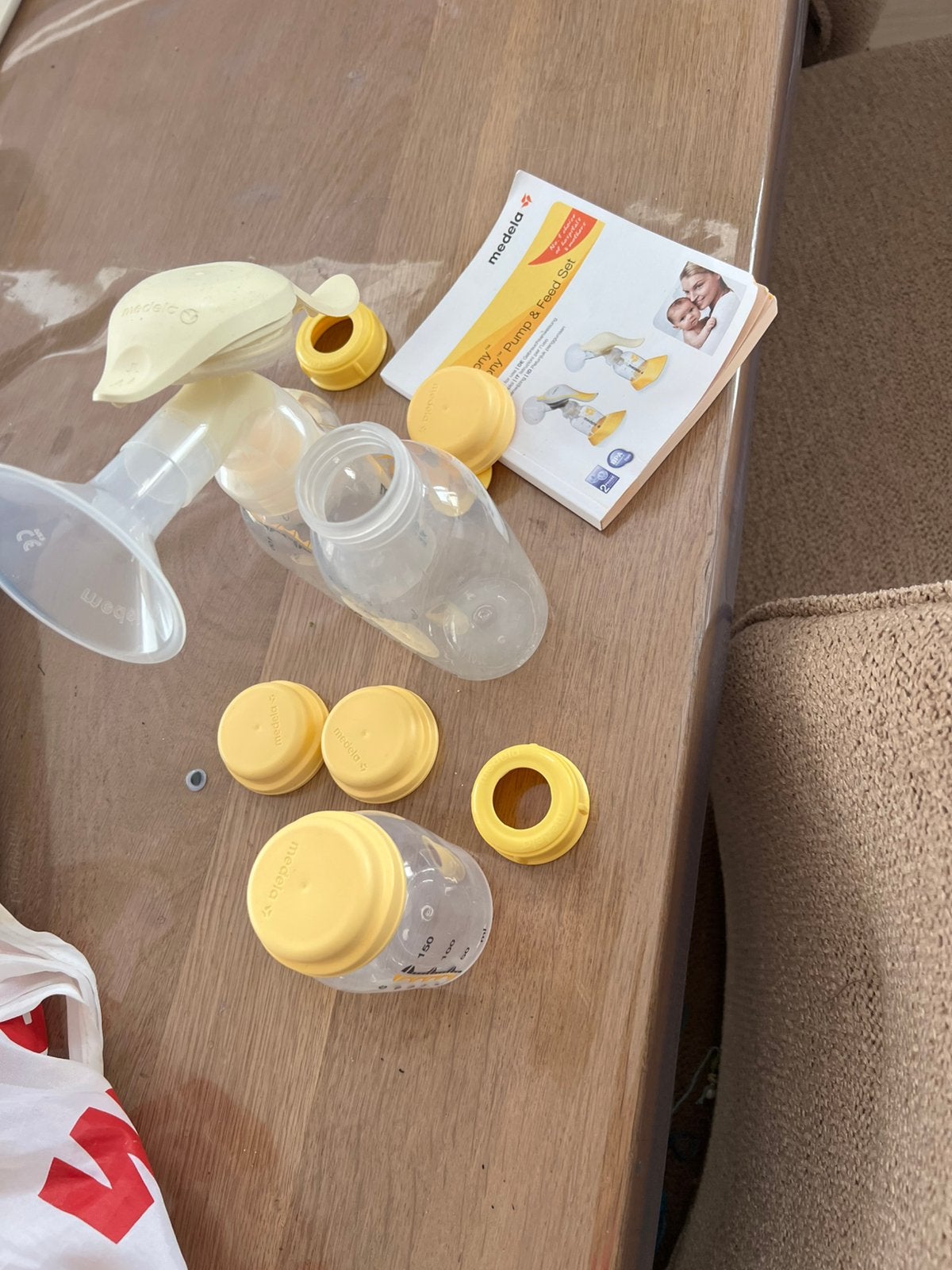 Hand kolf Medela, Ophalen of Verzenden, Zo goed als nieuw, Borstkolf