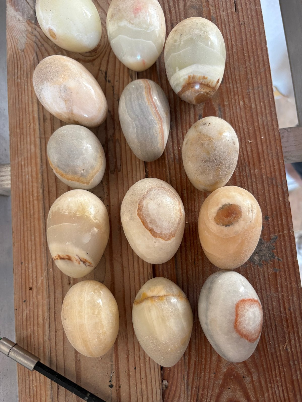 Set van 13 vintage marmeren eieren, Ophalen of Verzenden