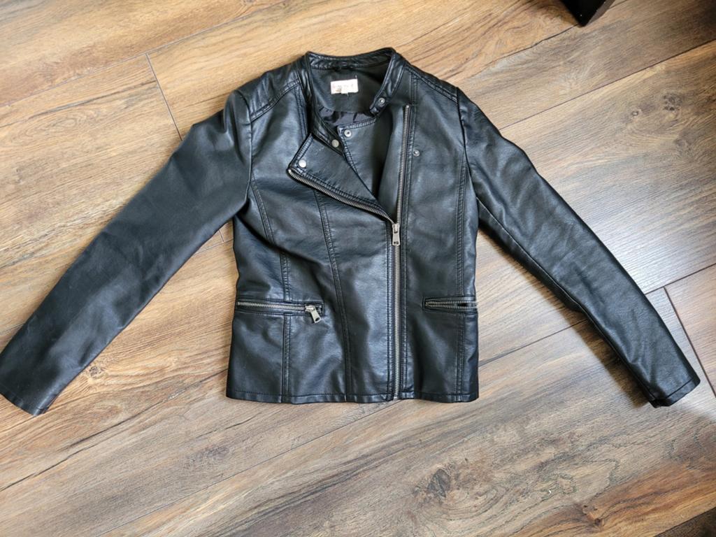 Leren jasje kids only 158 zwart, Only kids, Zo goed als nieuw, Jas, Verzenden