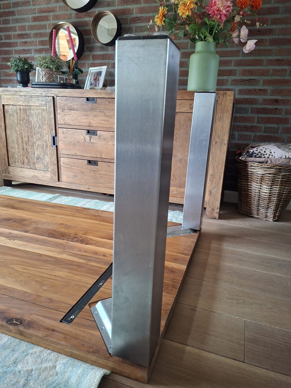 RVS tafelpoten (4 stuks) voor eettafel/bureau, Ophalen, Tafelpoot, Minder dan 50 cm, 50 tot 100 cm
