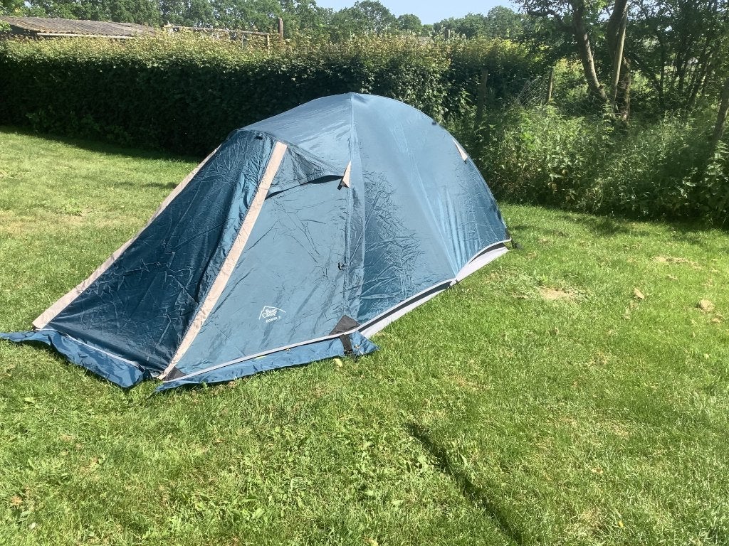 Twee persoons tent, Caravans en Kamperen, Tenten, Ophalen, Zo goed als nieuw, Tot en met 2