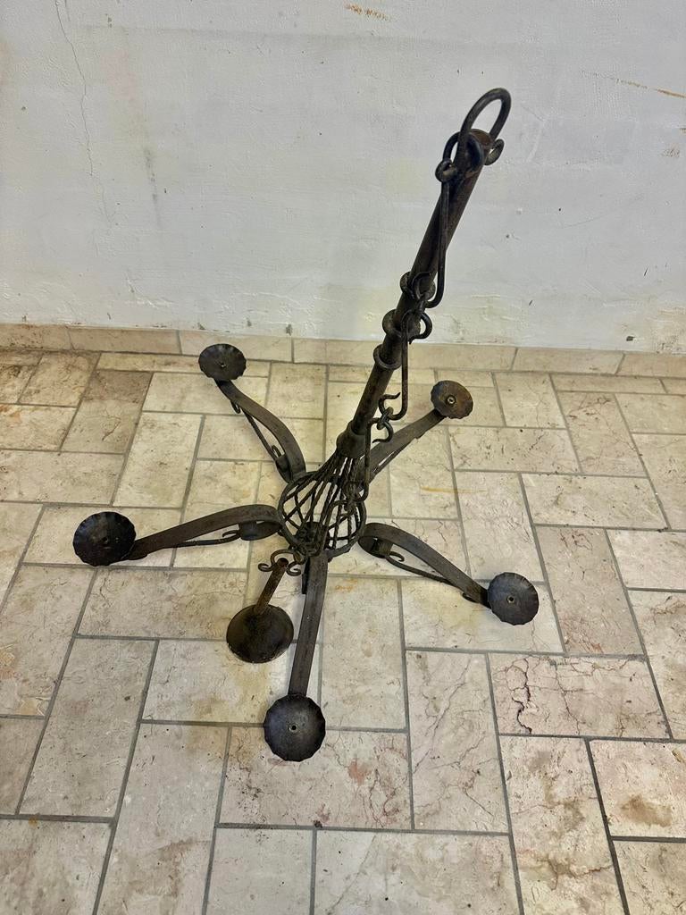 Oude kroonluchter opknapper, Ophalen