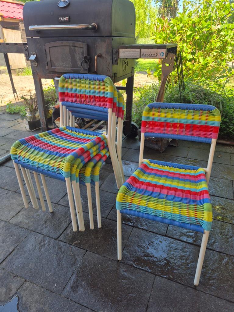 Farglad ikea kleurrijke kinder stoelen 6 stuks, Ophalen, Gebruikt, Stoel(en)