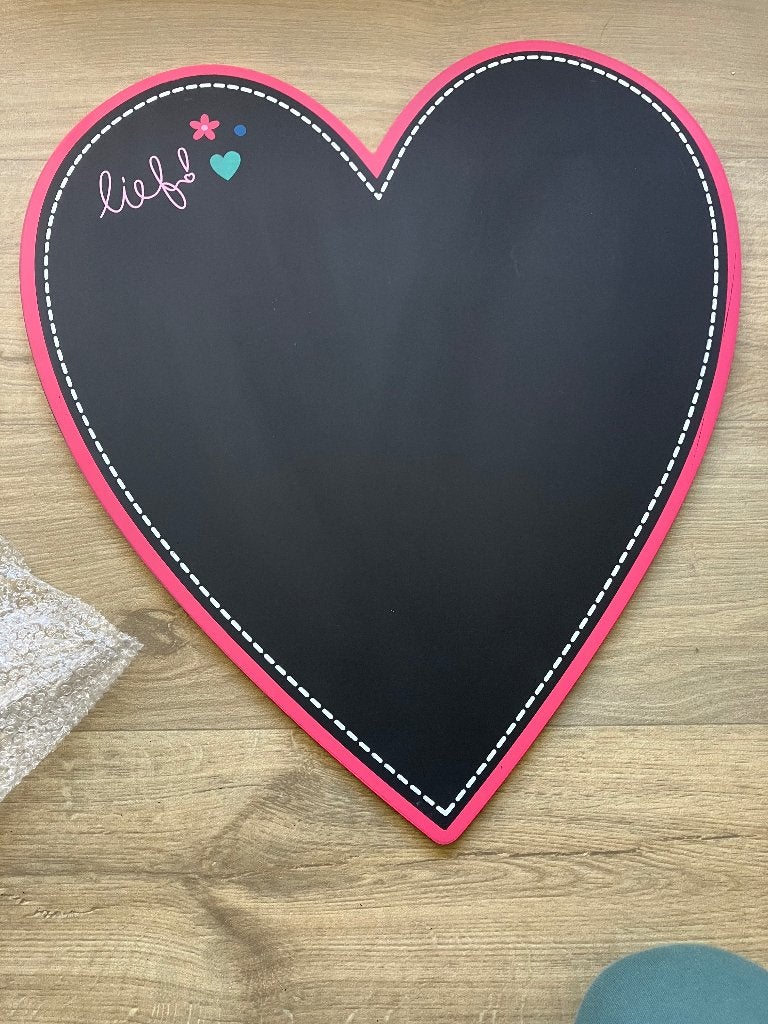 Krijtbord in de vorm van een hart, Ophalen, Nieuw, Taal en Lezen