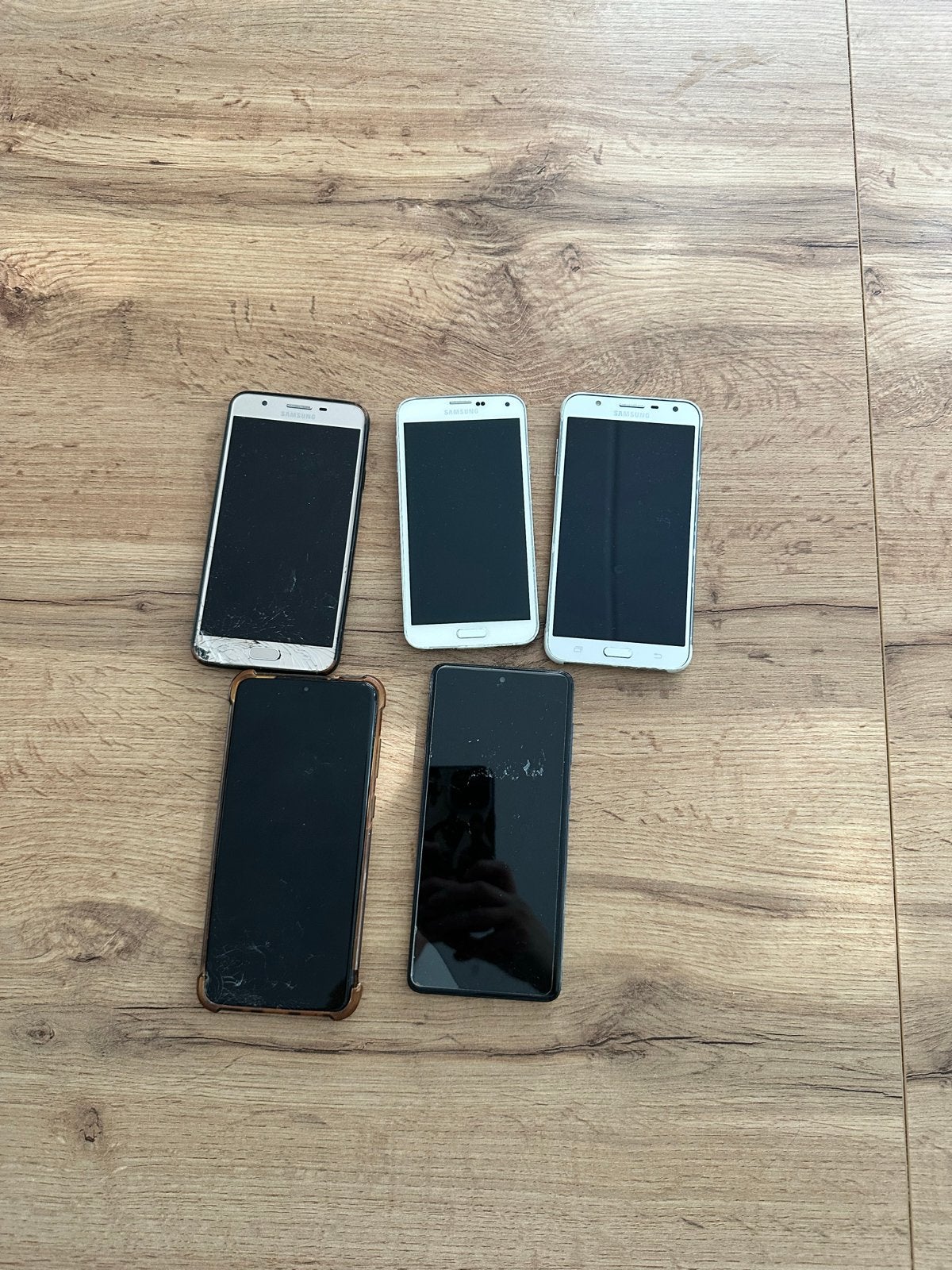 Partij van 5 smartphones - defect/voor onderdelen, Telecommunicatie, Ophalen, Overige modellen, Minder dan 3 megapixel, Zonder simlock