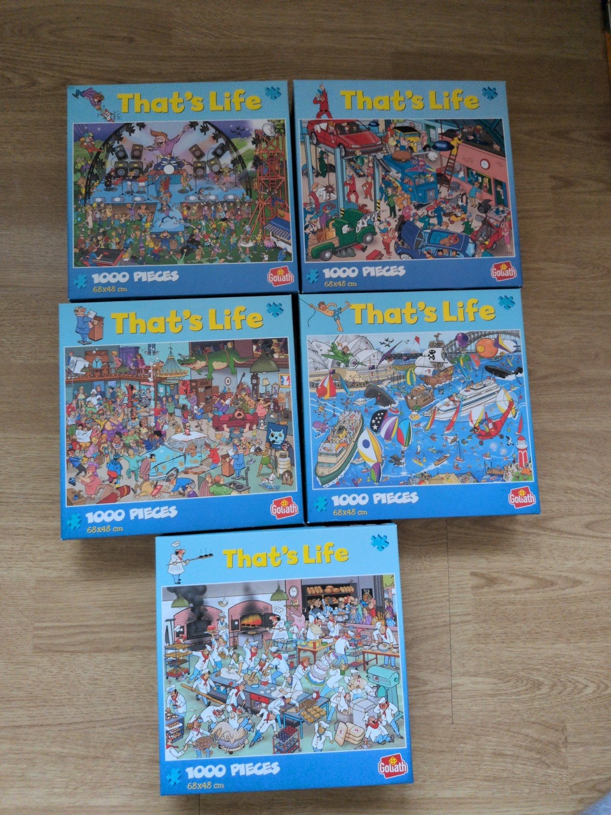 5x That's Life Goliath Puzzels 1000 Stukjes, Hobby en Vrije tijd, Denksport en Puzzels, Gebruikt, Legpuzzel, 500 t/m 1500 stukjes