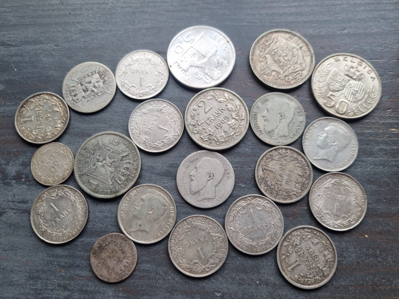 lotje zilveren munten België, Ophalen of Verzenden, Zilver