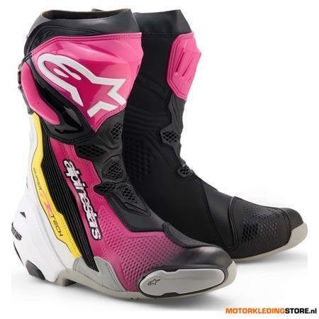 Alpinestars Supertech R Motorlaarzen, Zwart-Paars, Motoren, Kleding | Motorkleding, Nieuw met kaartje, Ophalen of Verzenden
