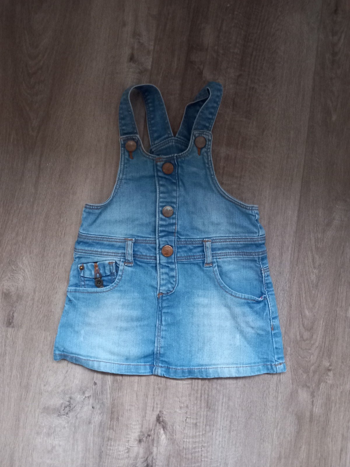 Spijker/denim jurk/ overgooier/ salopette maat 86 zara., Meisje, Jurkje of Rokje, Ophalen of Verzenden, Zo goed als nieuw