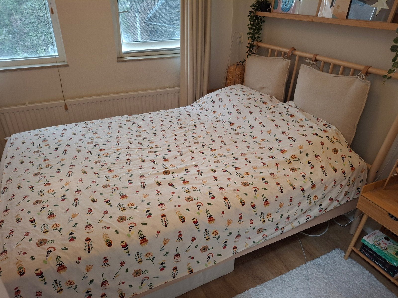 Björksnäs 140x200 bedframe+lattenbodem, Ophalen, Gebruikt, Overige kleuren, Tweepersoons