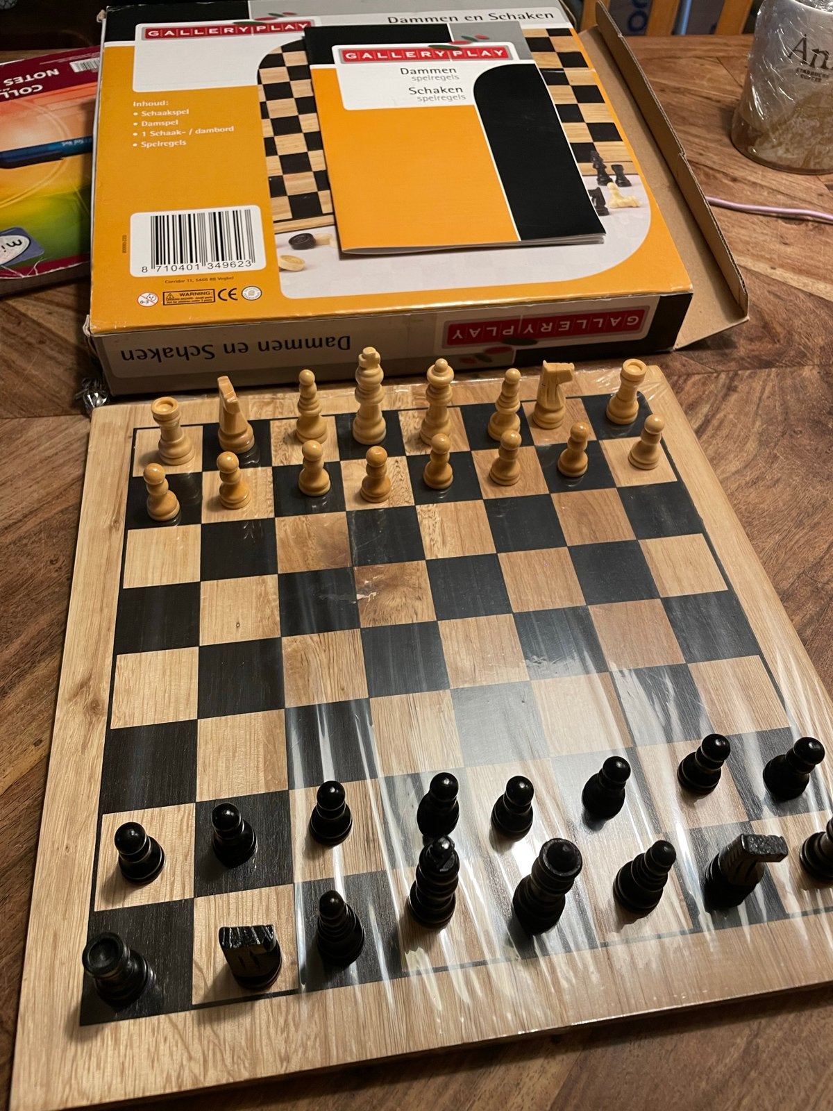 Eenvoudig Schaakspel compleet maar Damspel niet compleet, Een of twee spelers, Ophalen of Verzenden, Gebruikt