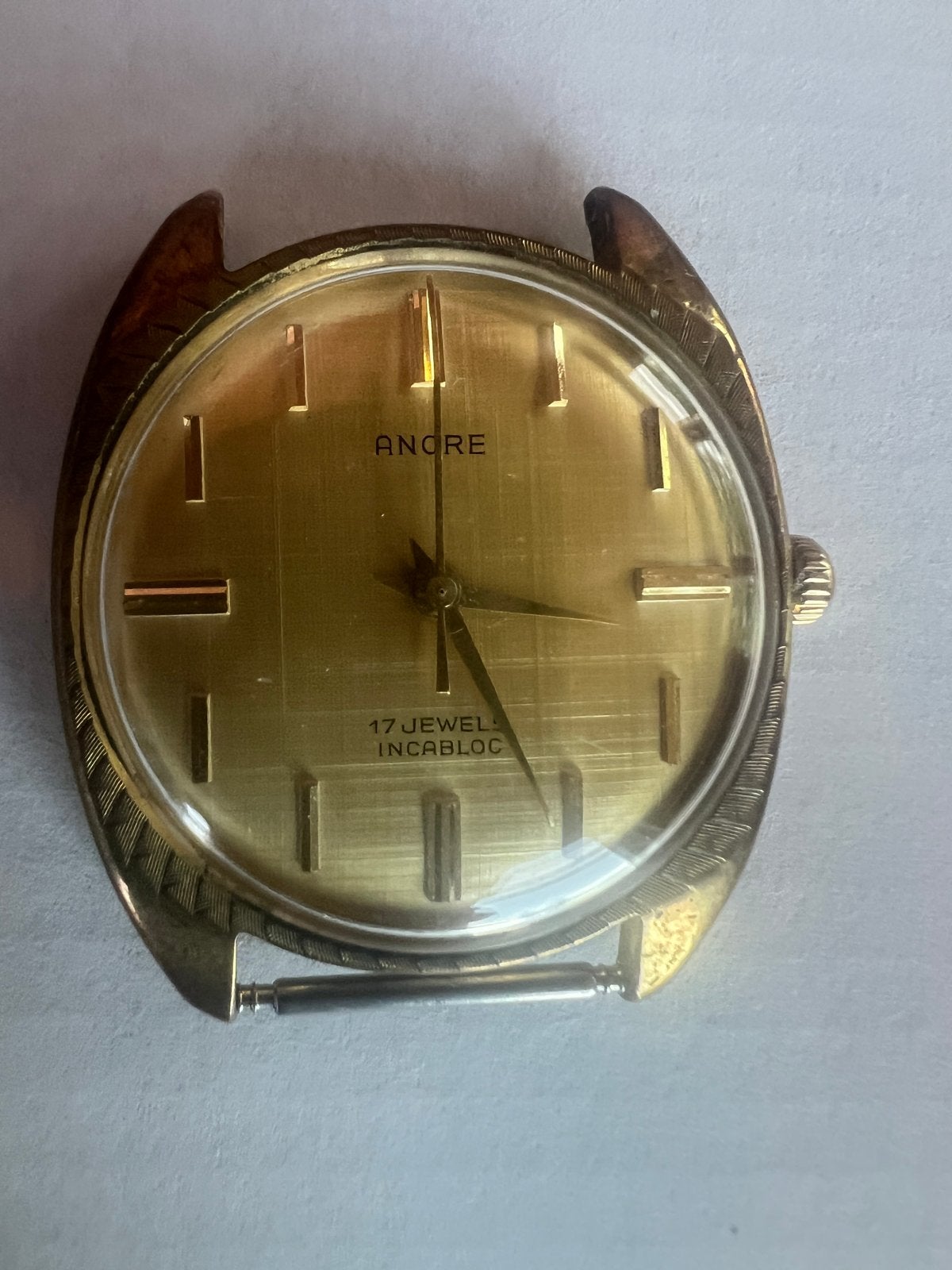 Vintage Ancre Polshorloge - Goudkleurig, 17 Jewels Incabloc, Overige merken, Overige materialen, Polshorloge, 1960 of later