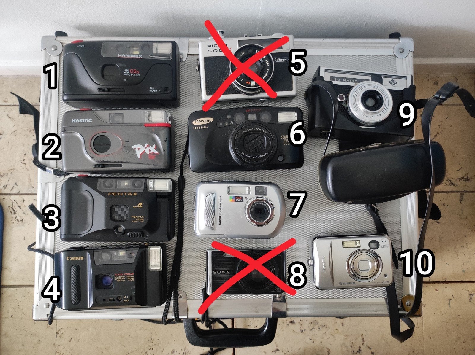 Diverse analoge/digitale camera's, zie omschrijving, Audio, Tv en Foto, Fotocamera's Analoog, Gebruikt, Compact, Overige Merken