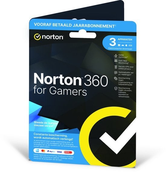 Norton 360 Antivirus voor Gamers - 1 jaar Abonnement, Computers en Software, Antivirus- en Beveiligingssoftware, Ophalen of Verzenden