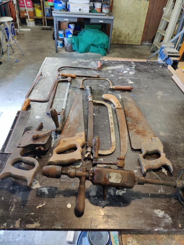 oud gereedschap, Ophalen, Gebruikt