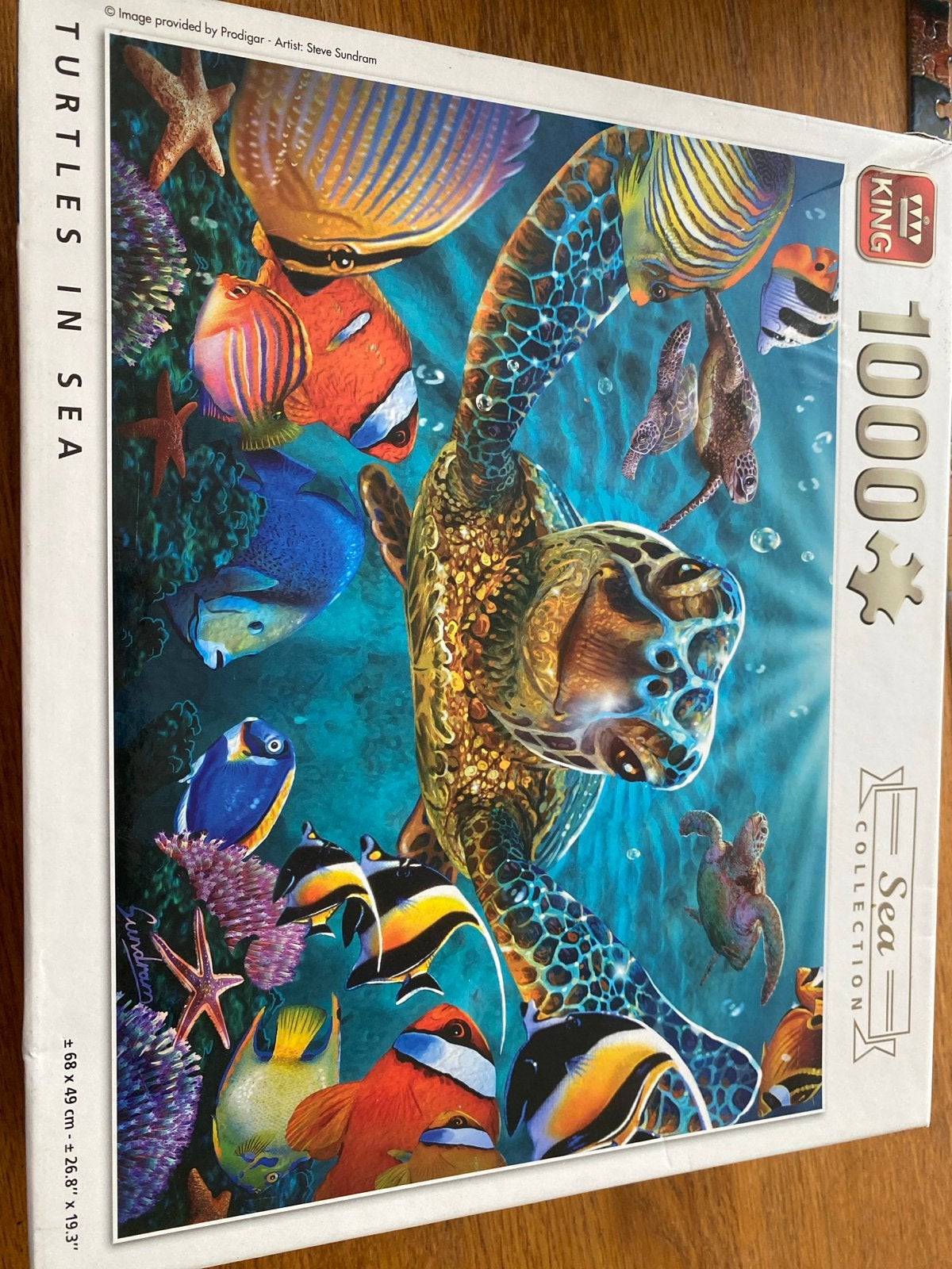 King Puzzel 1000 stukjes - Turtles in Sea, Een of twee spelers, Ophalen of Verzenden, Zo goed als nieuw