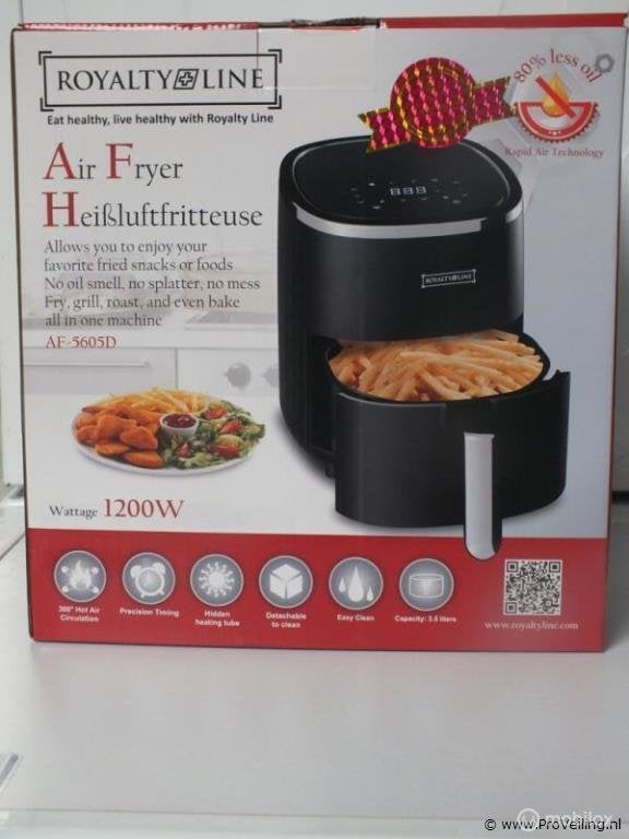 Online Veiling: Royalty line Airfryer, Nieuw