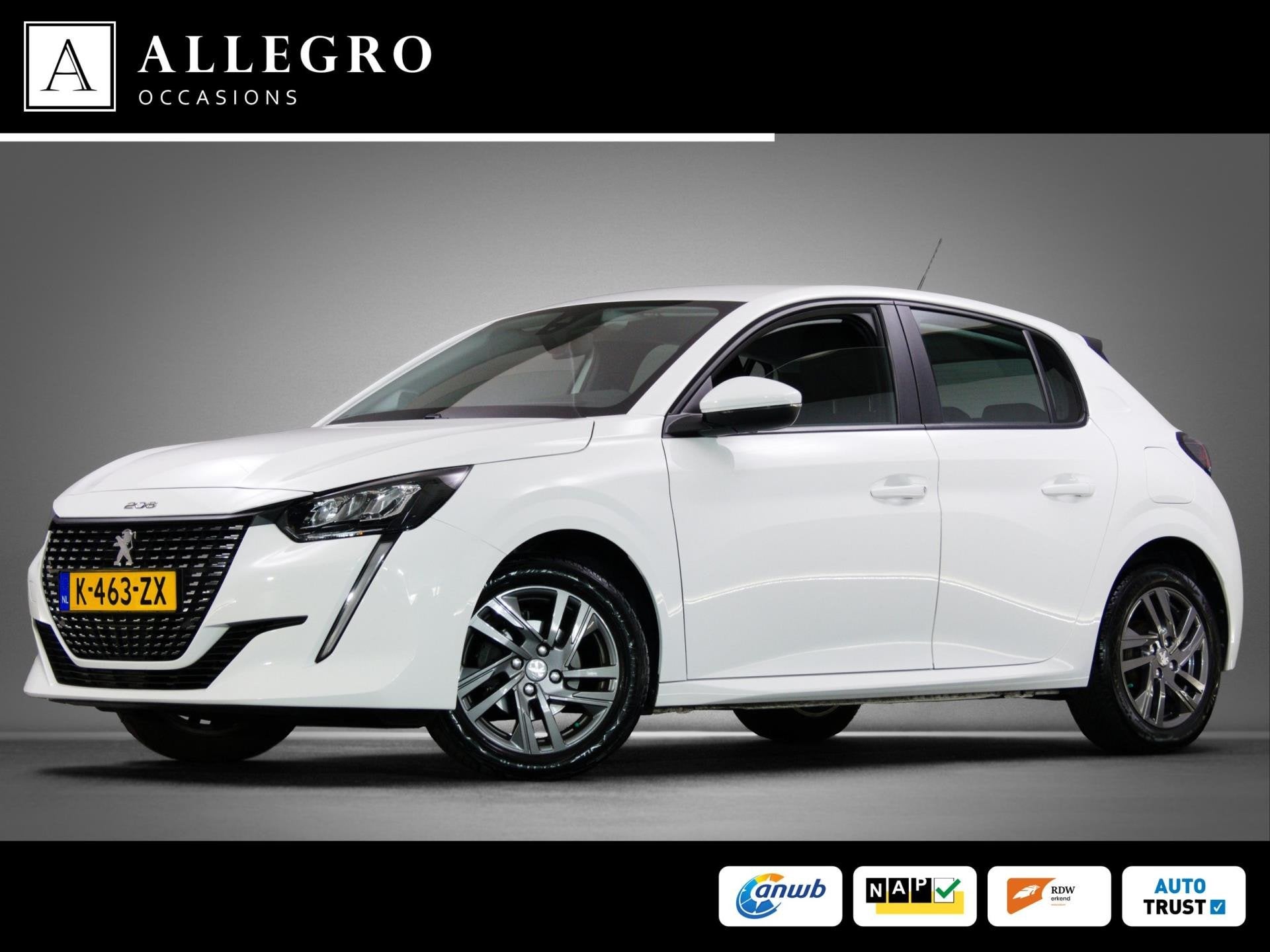 Peugeot 208 1.2 PureTech Active Pack (APPLE CARPLAY / ANDROI, Voorwielaandrijving, Stof, 1199 cc, Wit
