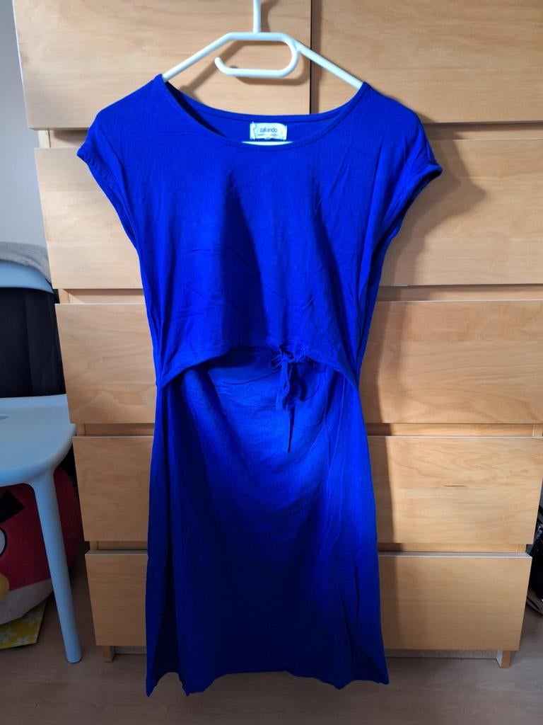 Zwangerschaps jurk maat m, Maat 38/40 (M), Blauw, Zalando, Ophalen of Verzenden