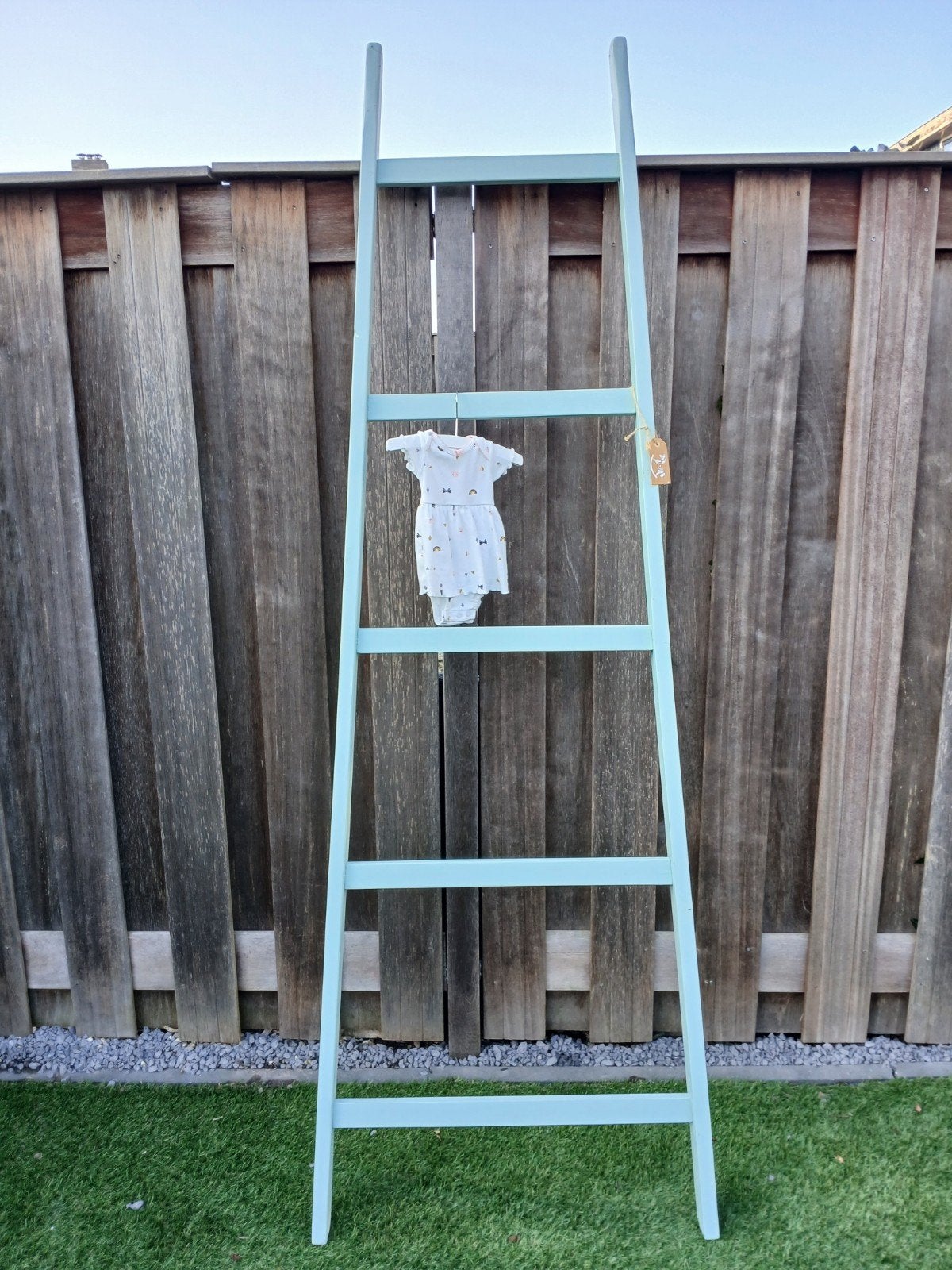 Handgemaakte decoratie ladder, 2.10m hoog, taps toelopend, Ophalen