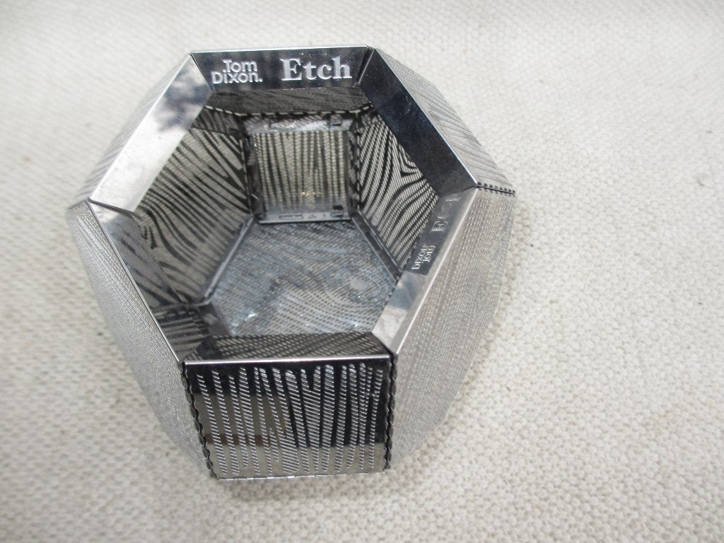 Tom Dixon Etch Wood theelicht stainless steel, 10 cm, Ophalen of Verzenden, Zo goed als nieuw, Metaal