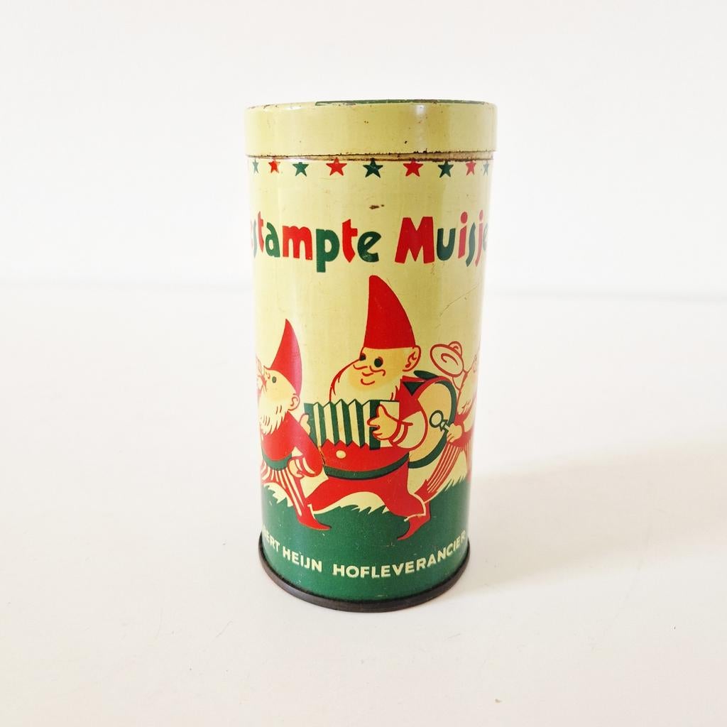 Vintage blikje gestampte muisjes blik Albert Heijn, Verzamelen, Ophalen of Verzenden, Gebruikt, Overige