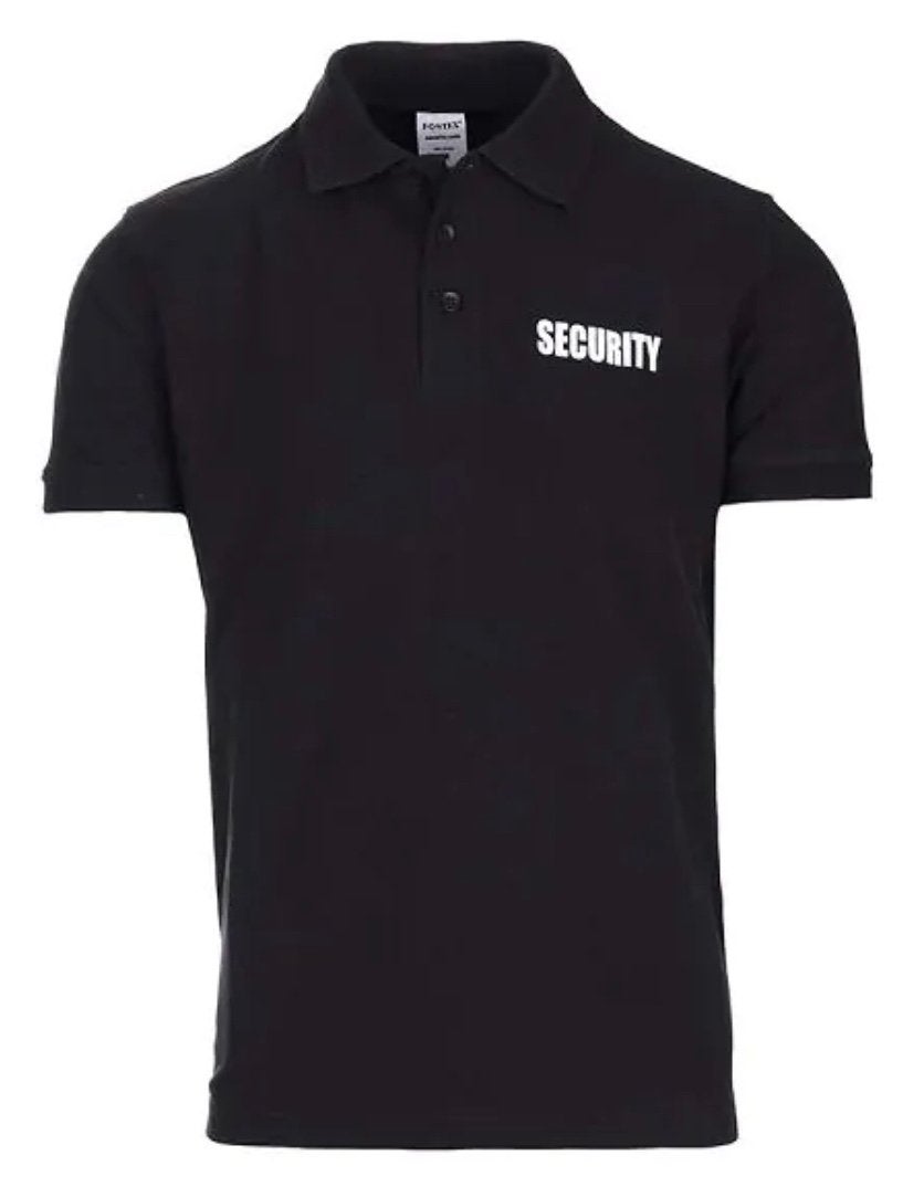 Poloshirt security zwart met witte tekst kleine maten fostex, Ophalen of Verzenden, Nieuw, Overige maten, Zwart
