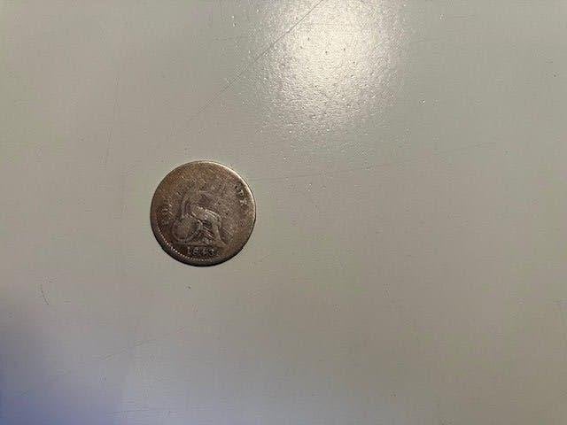 Engeland, 4 pence 1843, zilver!, Ophalen of Verzenden, Overige landen, Losse munt, Zilver