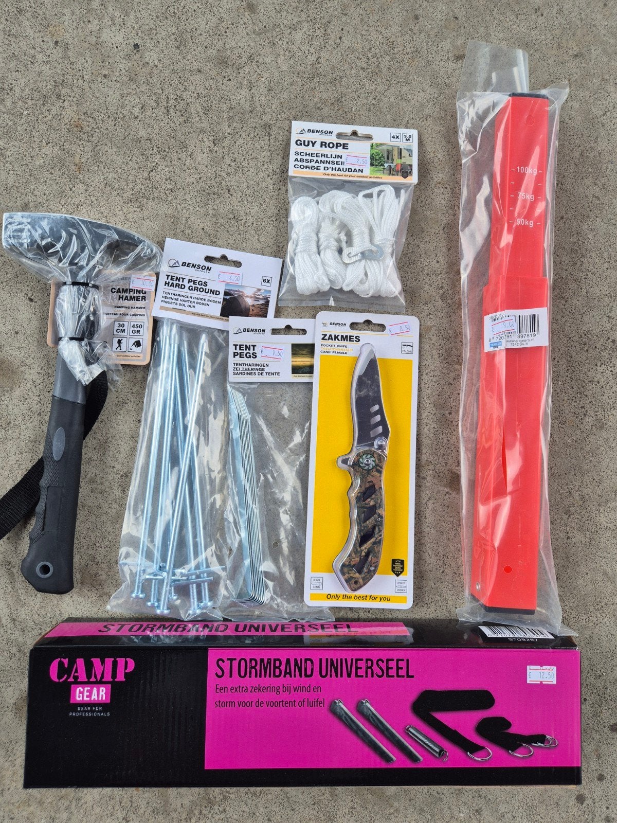 Complete Camping Starterset, Caravans en Kamperen, Kampeeraccessoires, Onbekend, zie verpakking voor details, Ophalen of Verzenden