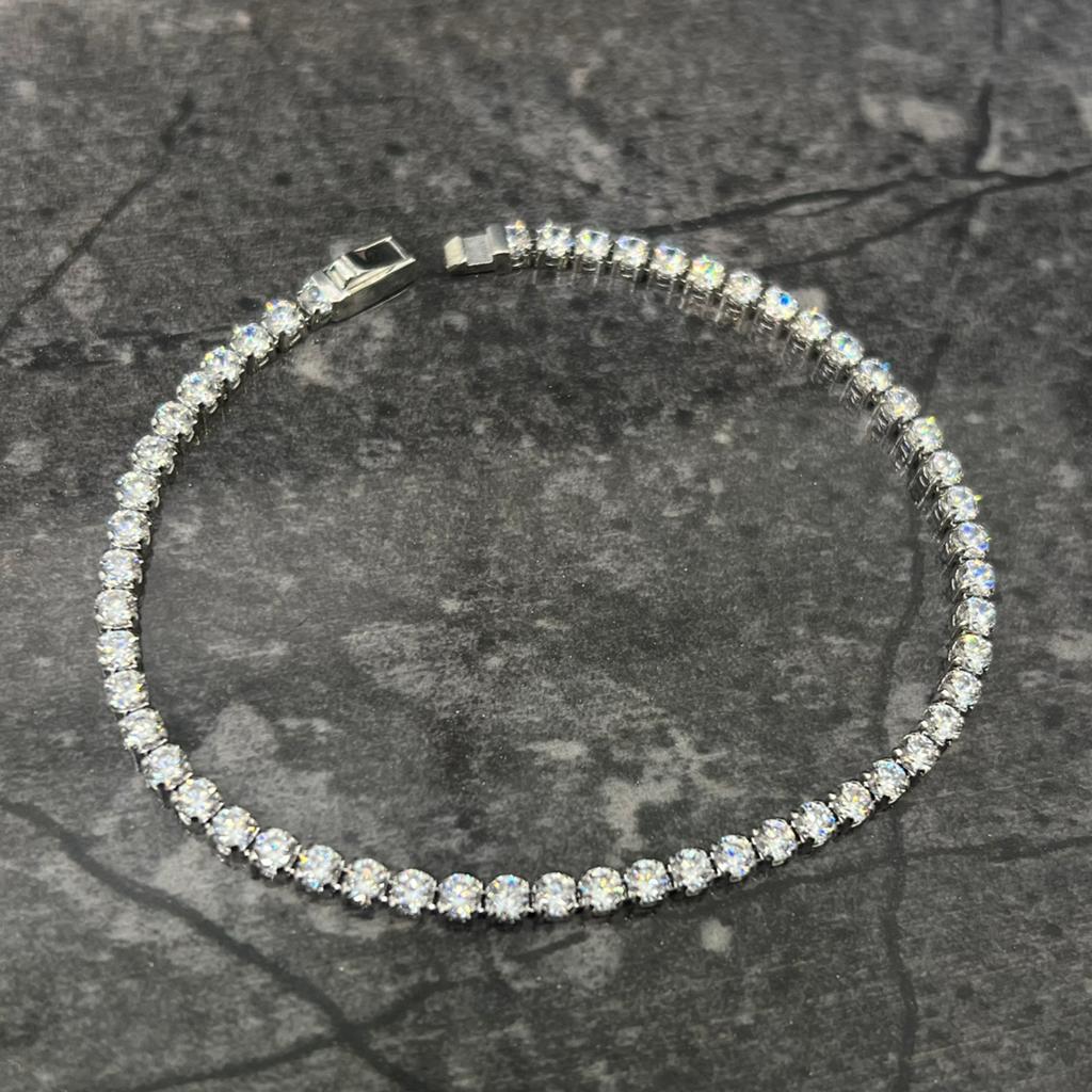 14 karaat gouden tennis armband witgoud nieuw, Ophalen of Verzenden, Zo goed als nieuw, Goud