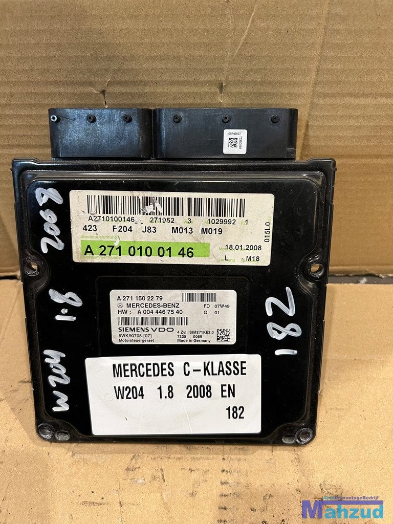 MERCEDES C KLASSE W204 1.8 271952 ecu a2710100146, Gebruikt, Mercedes-Benz AG, Mercedes-Benz, Ophalen of Verzenden