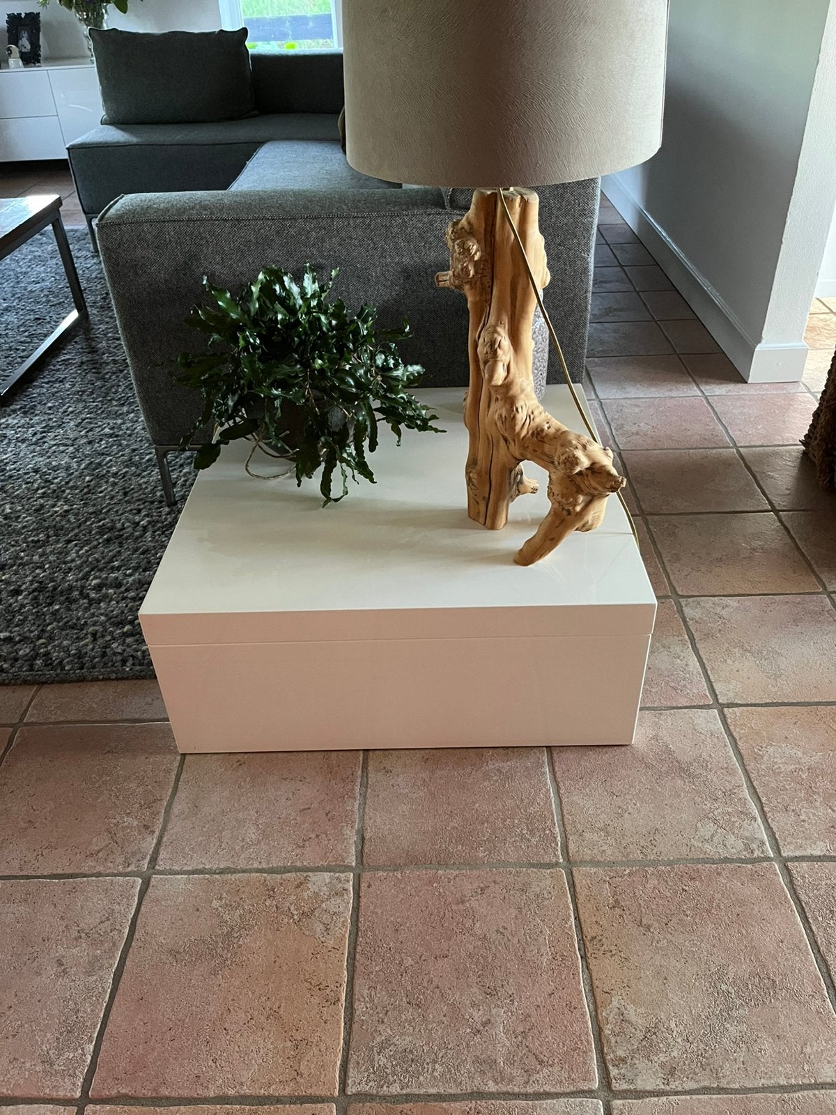 Salon bijzet tafel wit, vierkant merk ‘Cantomobili’, Ophalen, 50 tot 100 cm, Modern, tijdloos, Vierkant
