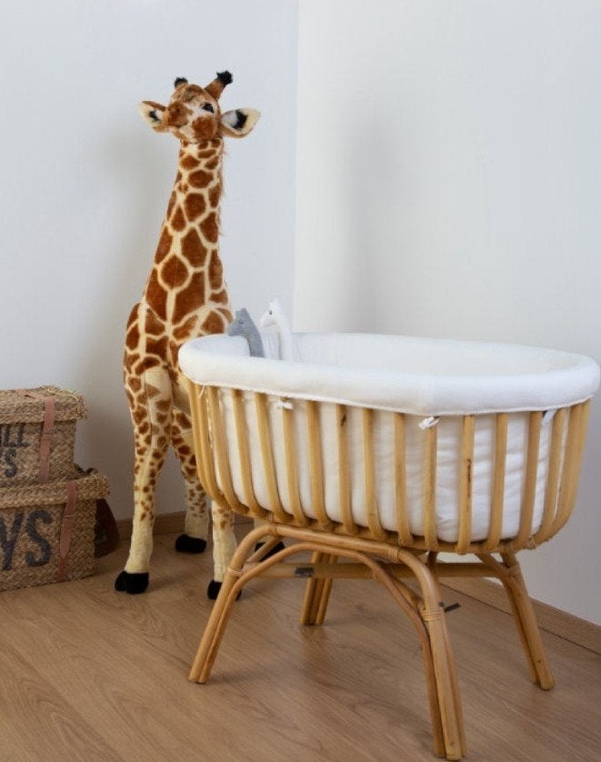 Childhome rotan rieten wieg rattan wiegje matras omrander, Ophalen, Wieg
