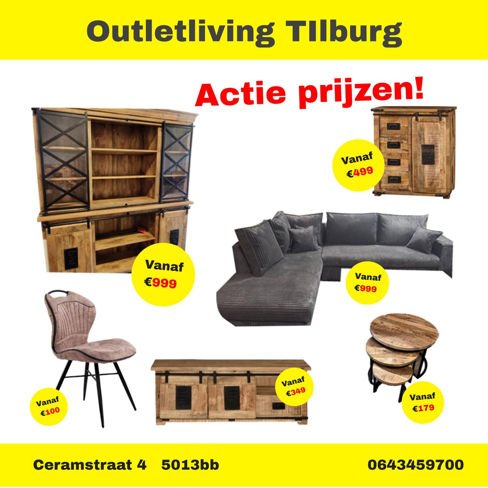 Stoelen direct leverbaar, Ophalen, Outletliving7@gmail.com, Industriele, Nieuw